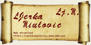 LJerka Miulović vizit kartica